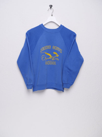 Vintage printed Jennie Smith School blue Sweater - Peeces
