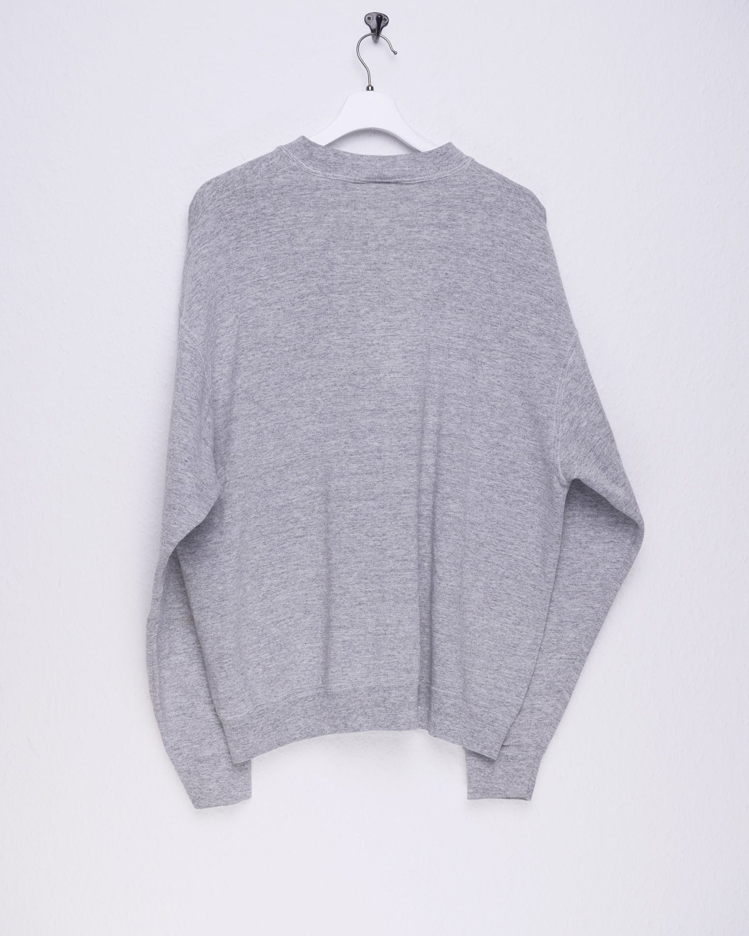 'Wilson' embroidered Spellout grey Sweater - Peeces