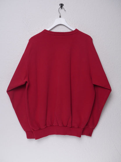 Windriver embroidered Spellout red Vintage Sweater - Peeces
