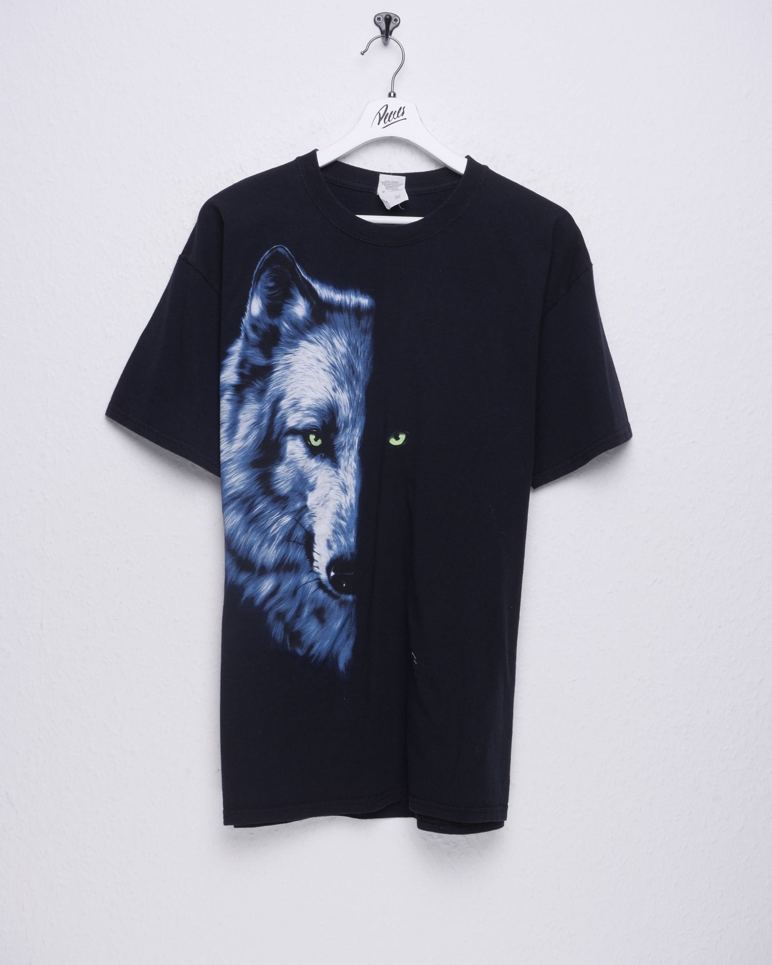 Wolf printed Graphic black Shirt - Peeces