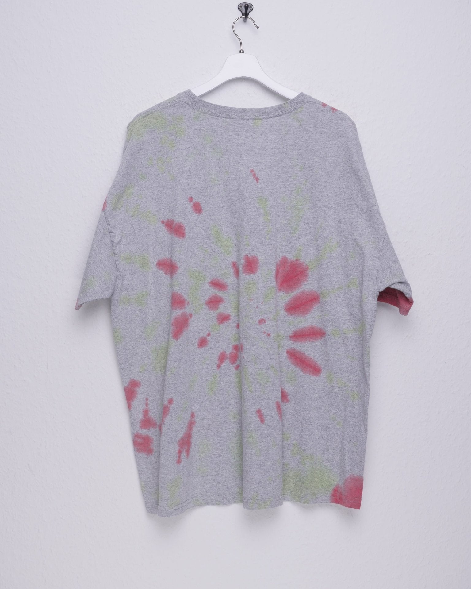 Wolverines Spellout embroidered grey oversized Tie Dye Shirt - Peeces