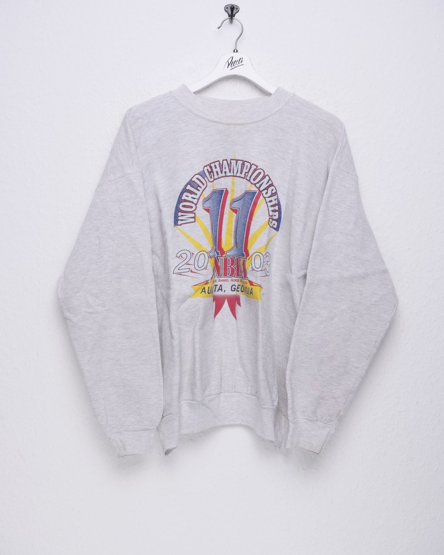 World Championships printed Graphic Vintage Sweater - Peeces