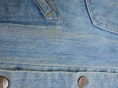 wrangler embroidered Logo blue washed Jeans Jacke - Peeces