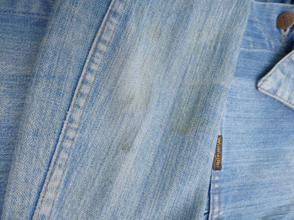 wrangler embroidered Logo blue washed Jeans Jacke - Peeces